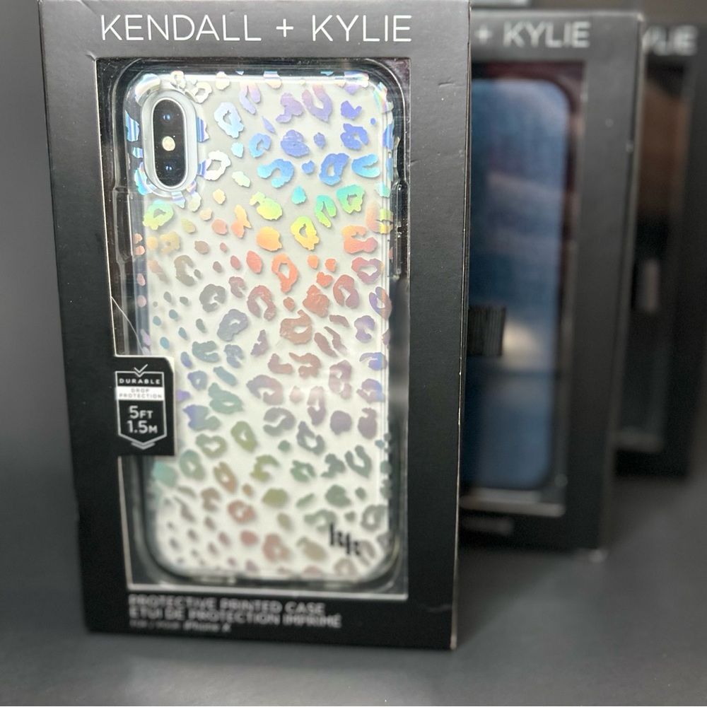 Kendall and Kylie Holographic Cheetah Print iPhone X case